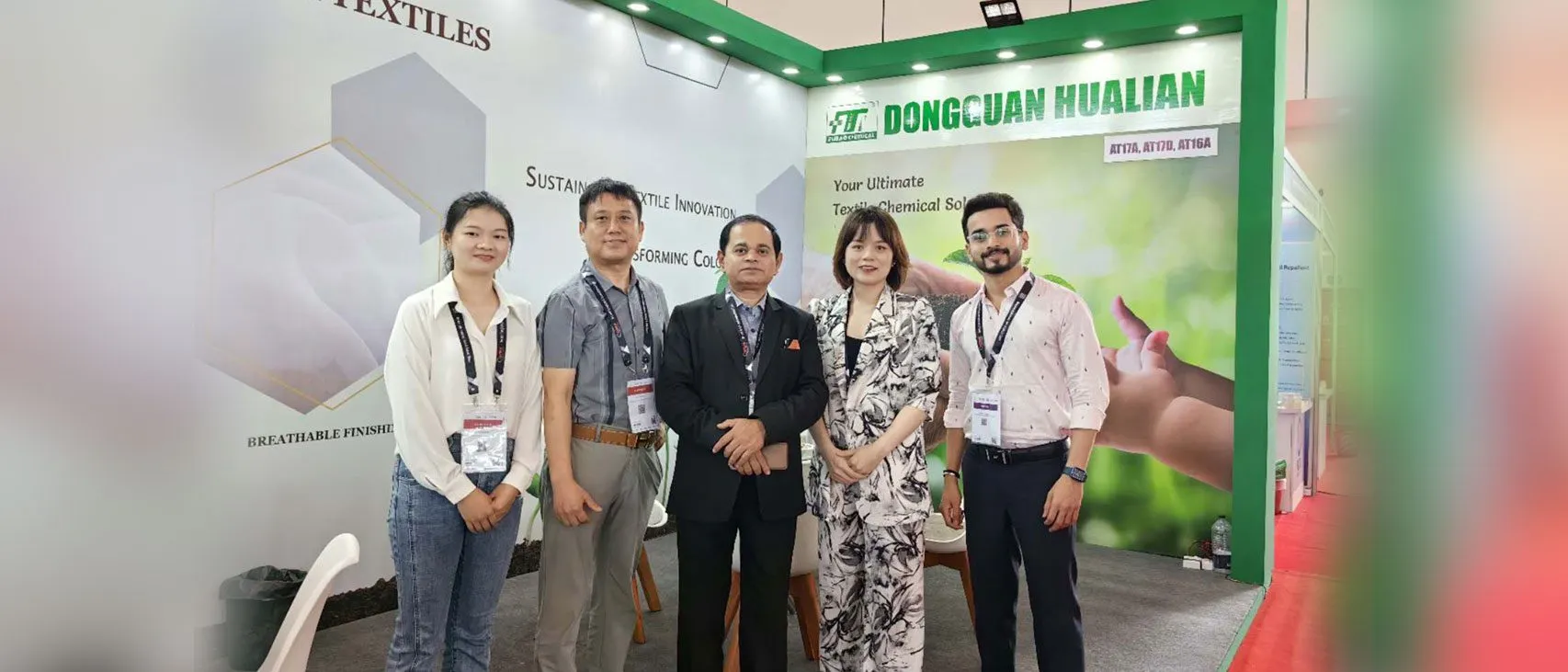 Hua Lian team at Dhaka Int'l Yarn & Fabric Show, ICCB Dhaka