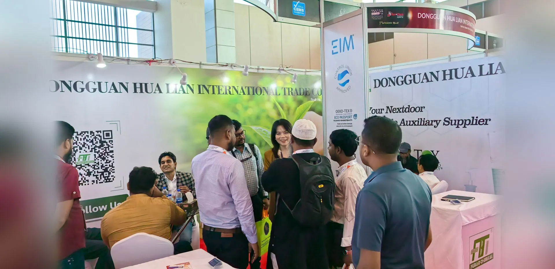 Hua Lian leveling and fixing agents at Bangladesh Dyeing & Printing Expo