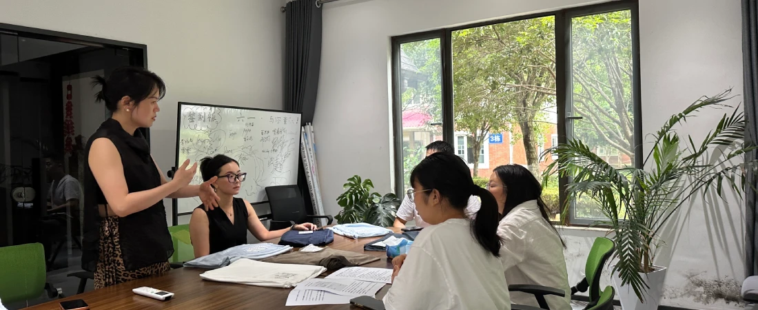 Hua Lian international  team in Dongguan coordinating textile auxiliary orders for global clients