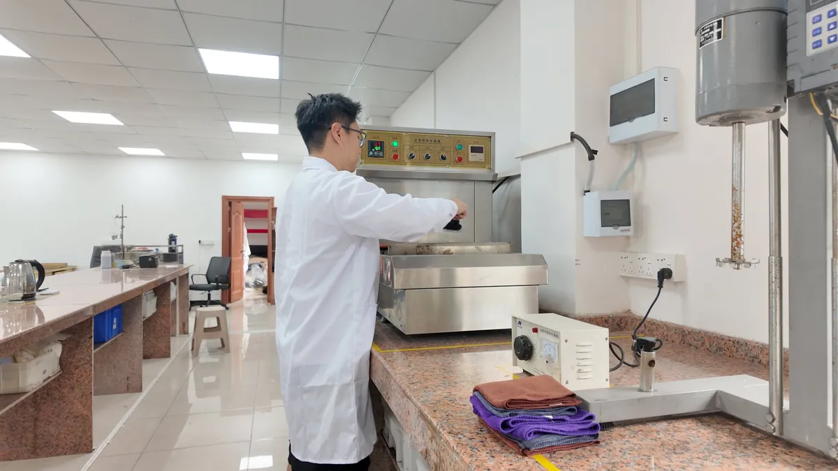 Application lab testing for textile auxiliaries